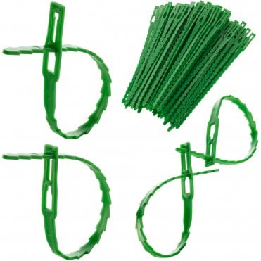 17cm Green Garden Twist Ties – Durable, Reusable Plant and Cable Support (Pack of 100)