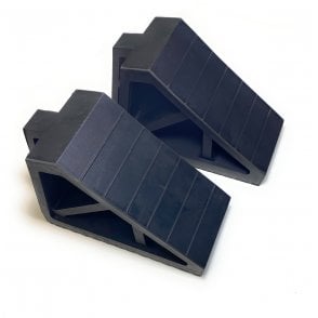 2x Rubber Wheel Chock 3kg (L28XH18XW11CM)