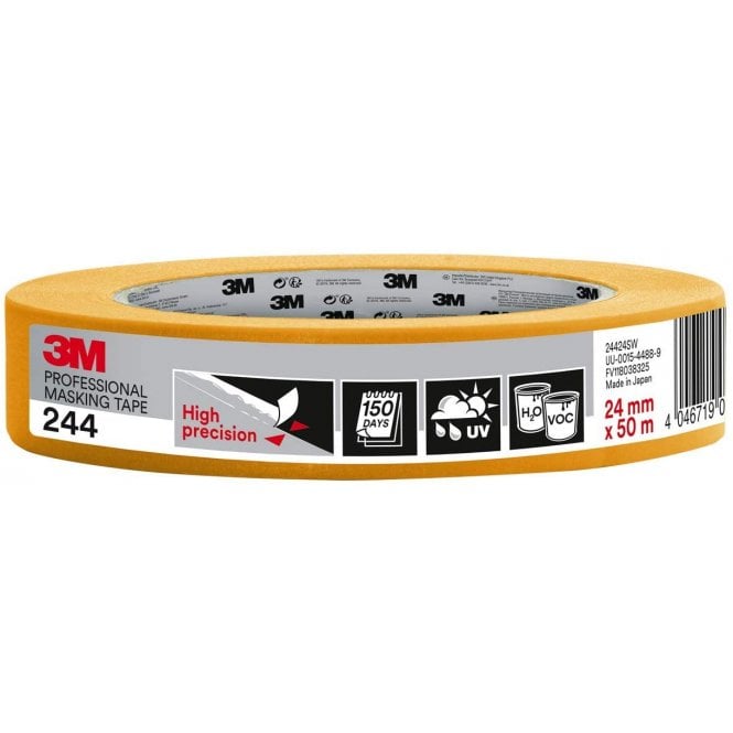 3M 244 Painters Masking Tape Edge Lock 24 mm x 50m Outside Inside usage