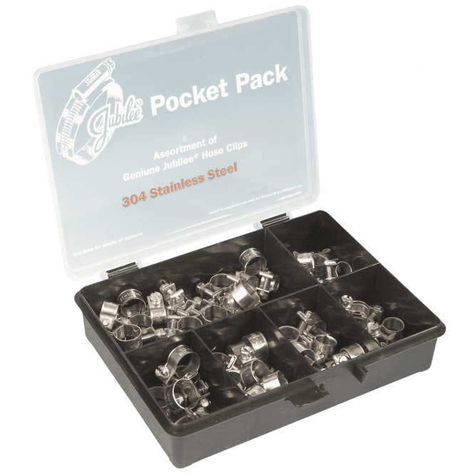54 Piece Stainless Steel 304 Mini Fuel Clip, Nut and Bolt Clip Hose Clip