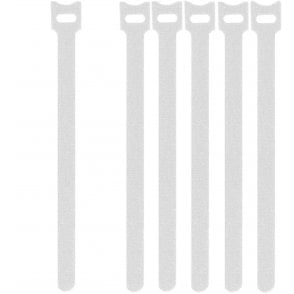 Hook & Loop Nylon cable ties 12mmx180mm White 100 piece
