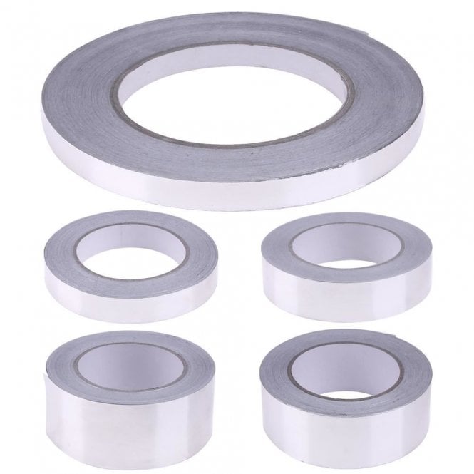Aluminium Foil Tape 20-48-72-96MM X 50M & 10M Heath Insulation Duct Self Adhesive