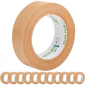 On1shelf® Biodegradable Paper kraft tape  24mm x 50m,  12pcs