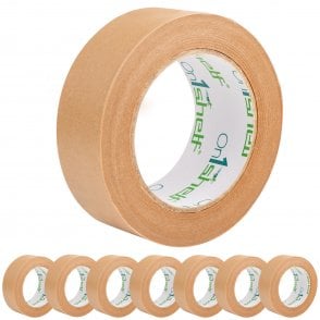 On1shelf® Biodegradable Paper kraft tape 36mm x 50m, 8pcs