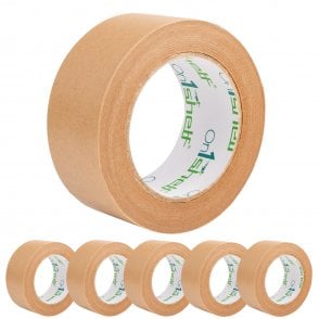 On1shelf® Biodegradable Paper kraft tape  48mm x 50m,  6pcs