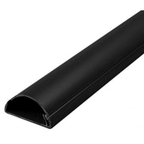 Black 30x15 TV Cable Cover Wire Hide Trunking 50cm x1