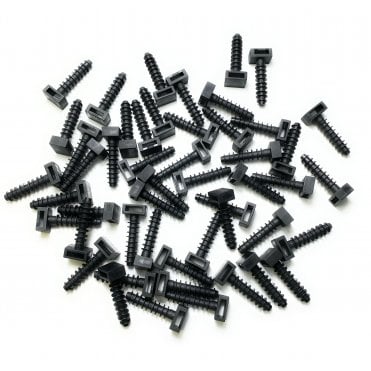 Black Masonry Cable Tie Fixing Plugs – Fits Ties Up to 9 mm, 50 Pack