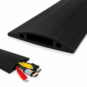 Rubber Black Cable Protector For Office 82mm-1m
