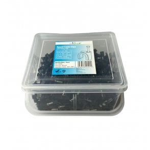 Black Round Cable Clips K-Type Trade Box, 7mm- 500 Pieces