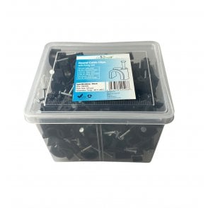 Black Round Cable Clips K-Type Trade Box, 14mm- 180 Pieces