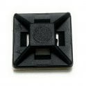 On1shelf® Self Adhesive Tie Mounts PA66: 12.5x12.5 Black, 50pcs