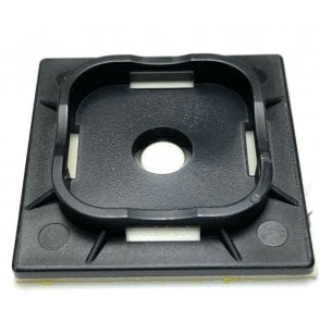 On1shelf® Self Adhesive Tie Mounts PA66: 40x40 Black, 50pcs