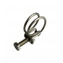 Stainless Steel Double Wire Hose Clips 33-38mm Pond Pipe Screw Tight Koi Fish Fitting Filter Pump Clamp x1