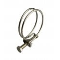 Stainless Steel Double Wire Hose Clips 72-80mm Pond Pipe Screw Tight Koi Fish Fitting Filter Pump Clamp x1