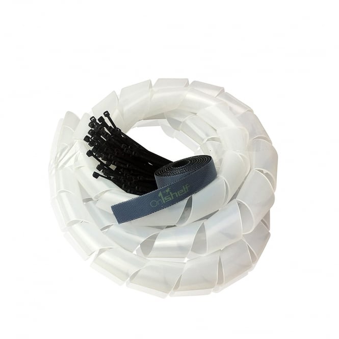 Cable organising kit for cable tidy 3 pieces, Cable ties, Cable band+ tape
