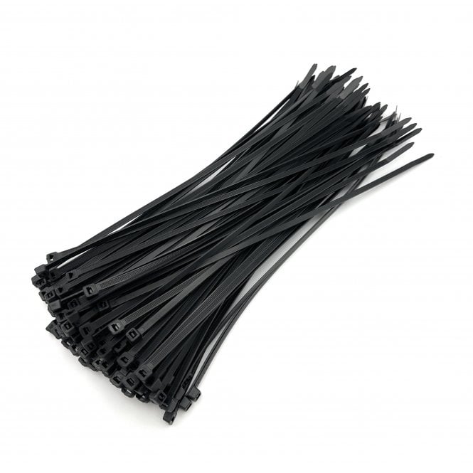 Cold-Resistant Cable Ties 4.8 x 300 mm (100 Pack) – Heavy Duty Black Zip Ties for Extreme Weather
