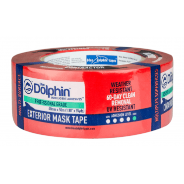Blue Dolphin 60 Day Red Exterior Stucco & Window Masking Tape 48mm x 50m