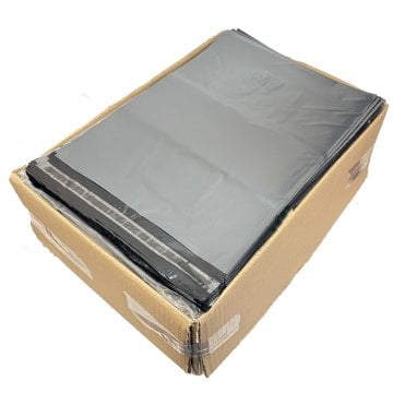 Grey Postal Mailing Bags - 60mu Thickness - Durable, Waterproof, 12" x 16" ( 30x41cm ) - 1500 Bags (Box)