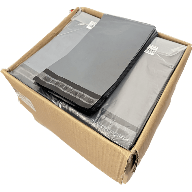 Grey Postal Mailing Bags - 60mu Thickness - Durable, Waterproof, 6x9'' 15x23cm- 4000 Bags (Box)