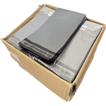 Grey Postal Mailing Bags - 60mu Thickness - Durable, Waterproof, 6x9'' 15x23cm- 4000 Bags (Box)