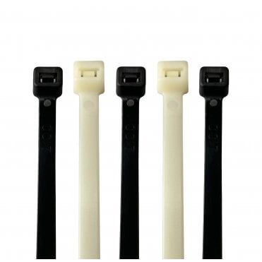 On1shelf Heavy Duty Cable Ties 7.2mm Wide – Strong Nylon PA66 Zip Ties, Long & Extra Long, Black or Natural White