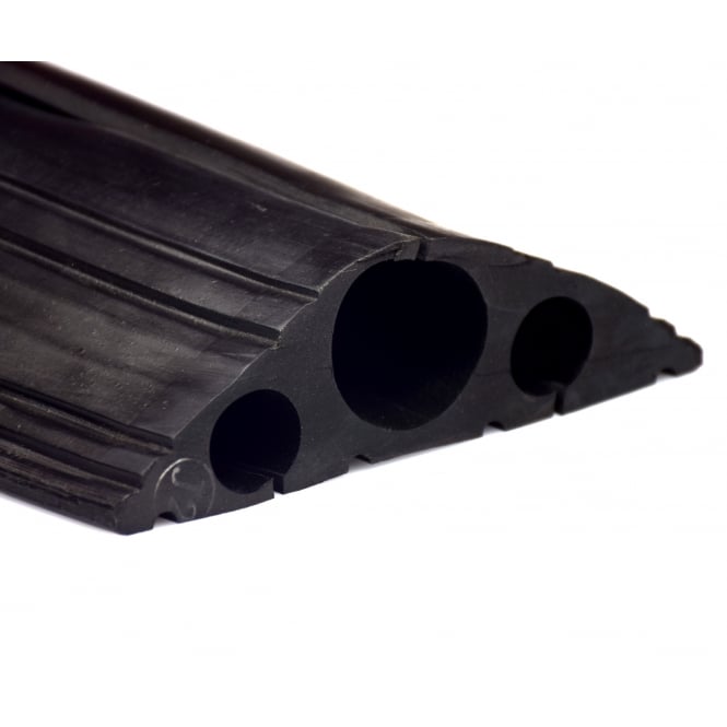 Heavy Duty Rubber Cable Protector Black. Floor Cover- With 40mm Hole