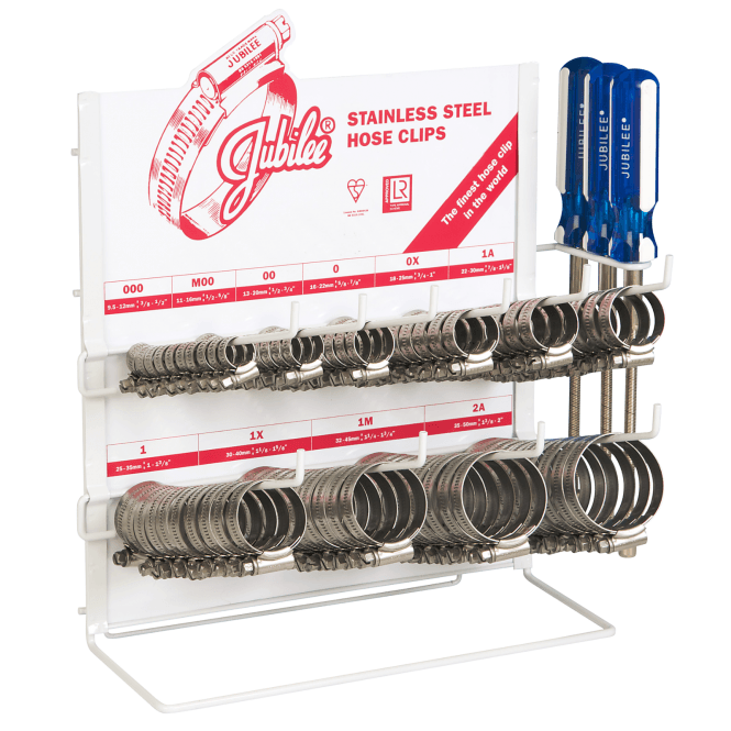 Hose Clip Dispenser with Stainless Steel Clips & Flexidrivers - CD100SS