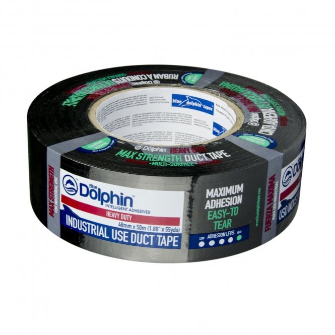Industrial Grade Black Duct Tape - 48mm x 50m - Heavy Duty (2