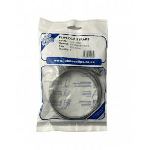 Jubilee 7mm Fliplock Strap SS 35-50mm x 10
