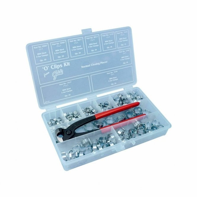 Jubilee® o clip kit with pincer mild steel zinc plated clips