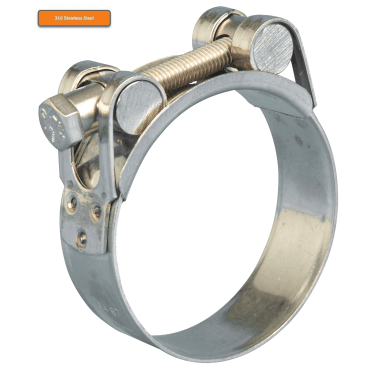 Jubilee® Superclamp 316 Stainless Steel Heavy-Duty T-Bolt Hose Clamps – Marine Grade, Multiple Sizes