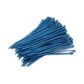 Metal Detectable - Cable Ties- Blue - 2.5mmx100mm x100
