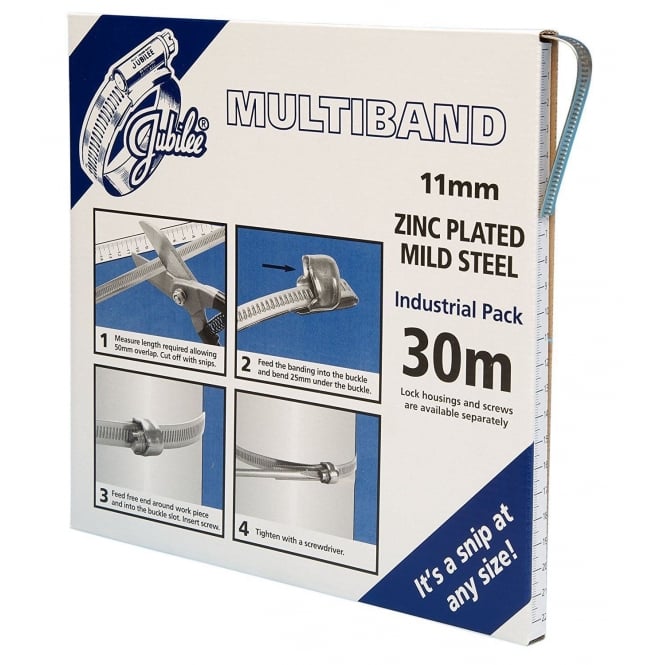 Multiband Mild Steel 11mm 30m Pack Clip Clamp