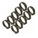 8.8-10.5mm O-Clips, 304 Stainless Steel Single Ear Hose Clamps x10