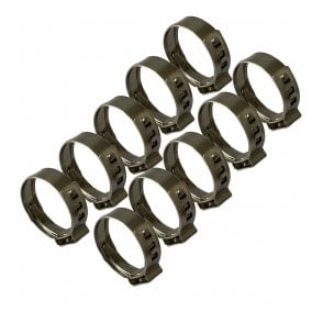 29.5-32.5 mm O-Clips, 304 Stainless Steel Single Ear Hose Clamps x10