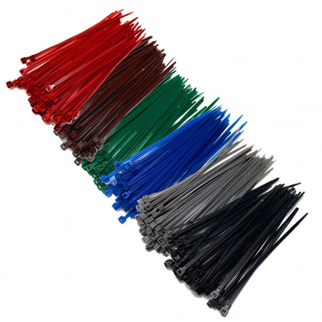 On1shelf Standard Nylon Cable Ties 4.8mm Wide – Self-Locking Zip Ties, 200mm to 920mm Lengths, Multiple Colours & Pack Sizes