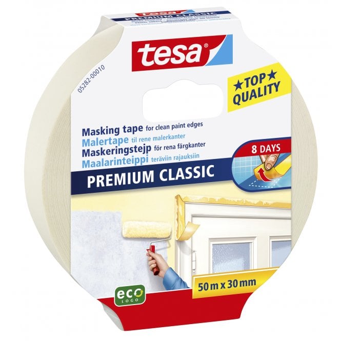 Premium Classic Masking Tape Clean edges 30mmx50m, 