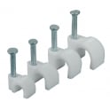White Round Cable Clips 5mm- 10 pieces