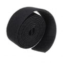 Hook and loop back to back black 20mm 1meter