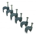 Grey Round Cable Clips 5mm- 50 pieces