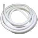 PE White Corrugated Conduit  Flexi Pipe Tube Split 6.2mm - 1m