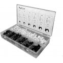 Assorted Round Cable clips Black & White 4mm to12mm- 390 PCS