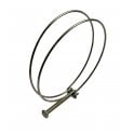 77-85mm Double Wire Screw Hose Clamp Stainless Steel for Ducting & Heating & Ventilation x1