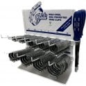 100pcs Jubilee Hose Clips with Dispenser Rack Stand and 3 Flexible Drivers Clamp