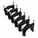 Black Round Cable Clips 30mm- 50 pieces
