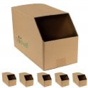On1shelf® 5pcs Stackable Cardboard Storage Bin Containers L1- 350(L)x170(W)x210(H)