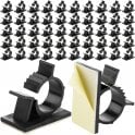 Boltza® Self-Adhesive Adjustable Cable Clamp Black 6-8mm 50pcs