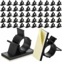 Boltza® Self-Adhesive Adjustable Cable Clamp Black 10-13mm 50pcs