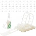 Boltza® Self-Adhesive Adjustable Cable Clips White 85mm 50pcs