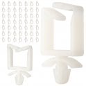 Boltza® Push Mount Saddle Cable Clips White 28mm 50pcs